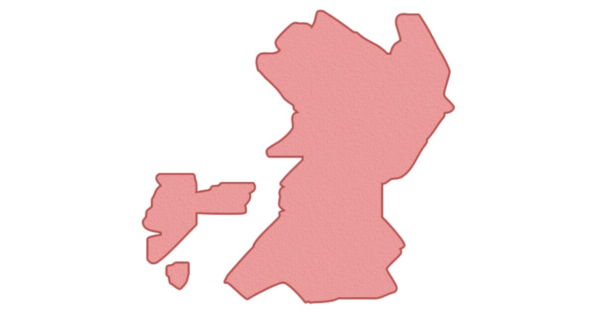 熊本県の地図