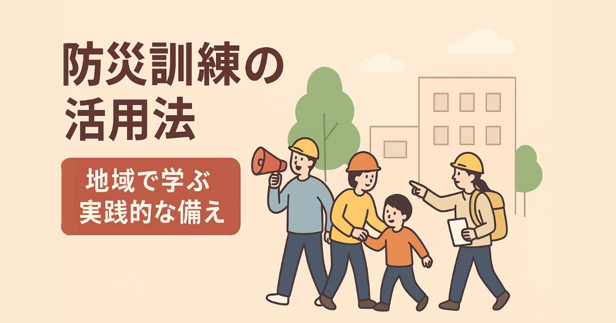 防災訓練の活用法｜地域で学ぶ実践的な備え