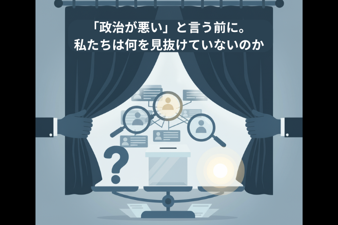 「政治が悪い」と言う前に。私たちは何を見抜けていないのか