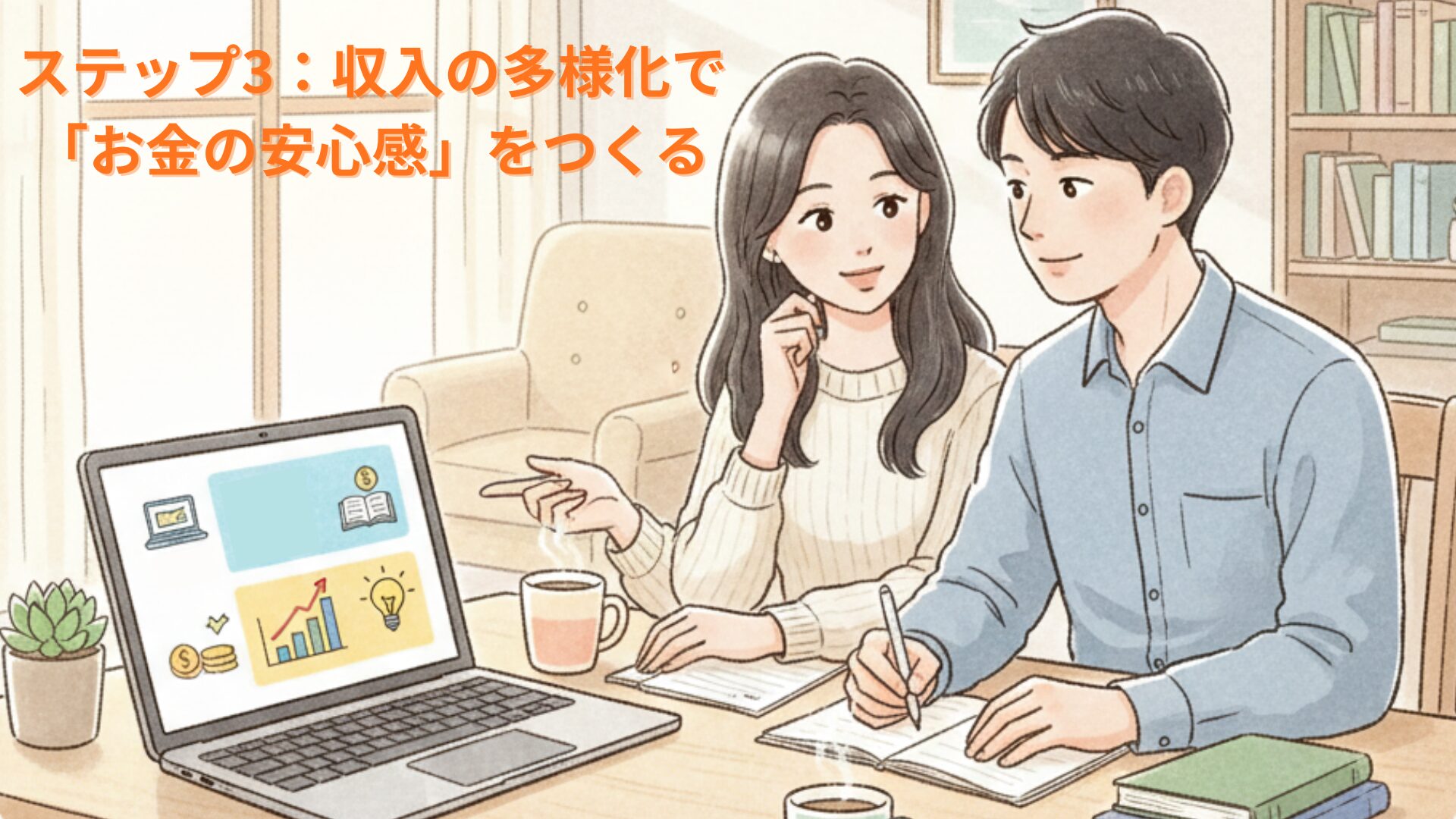 ステップ3：収入の多様化で「お金の安心感」をつくる