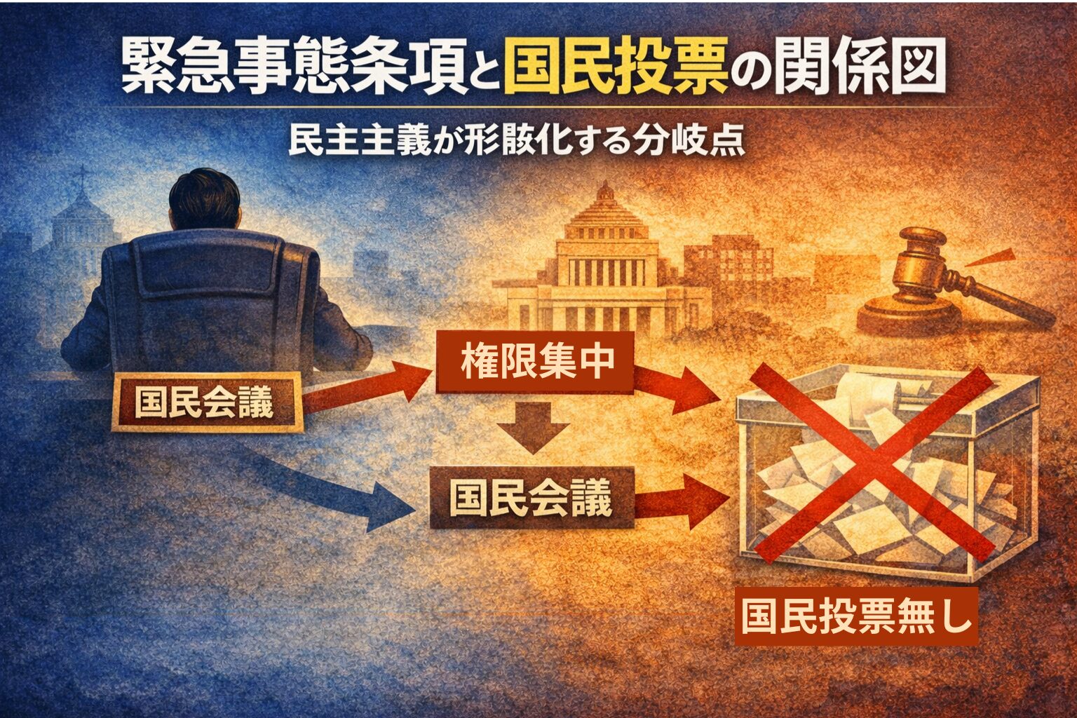 緊急事態条項と国民投票回避の関係図